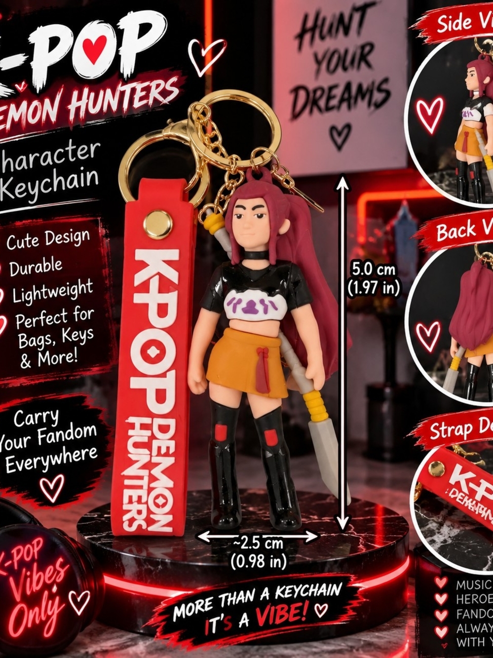 Red Character Keychain - Fashion Accessory